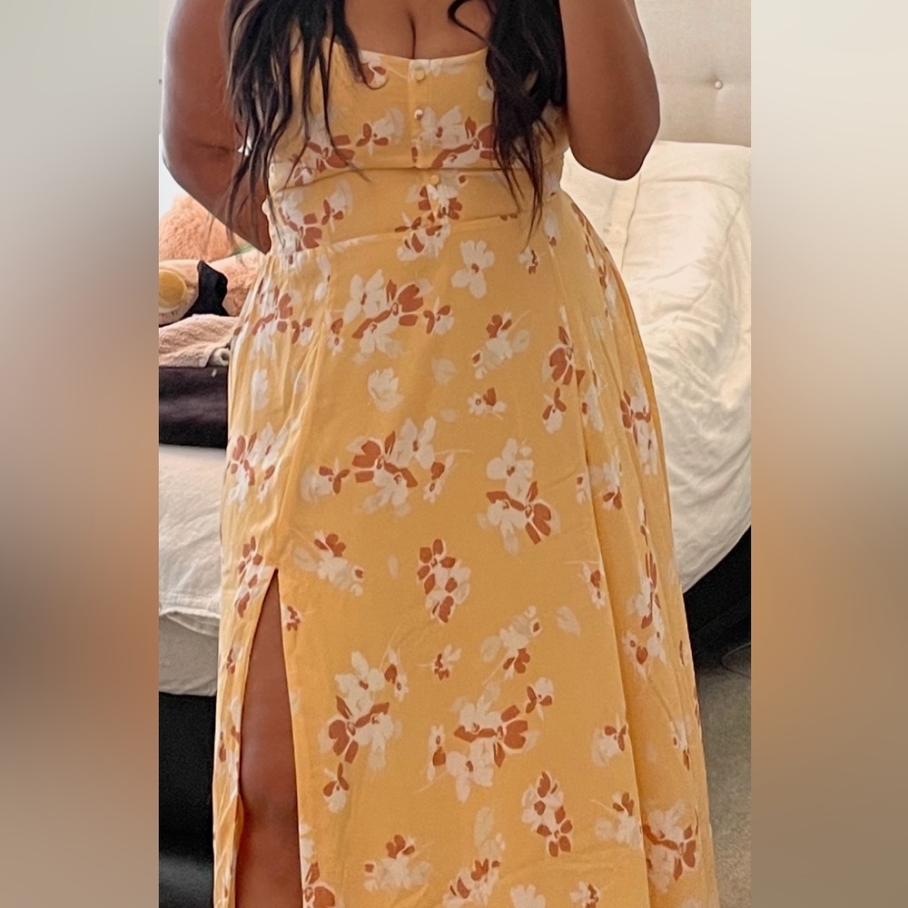 Floral Orange/ Yellow Dress
